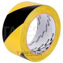 Разметочная лента 3М 766I желто-черная на основе ПВХ, виниловый скотч с каучуковым клеем, для предупредительной разметки, маркировки (50мм х 33м х 0,125мм)