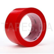 Виниловая разметочная лента 3М 471 скотч на основе ПВХ с каучуковым клеем, красная (50мм х 33м х 0,13мм)