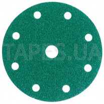 Абразивный диск (круг) 3М 00316 Hookit™, зеленый 245, LD801А, Р60, диаметр 150 мм, 9 отверстий
