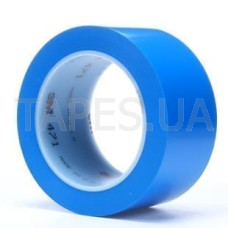 Виниловая разметочная лента 3М 471 скотч на основе ПВХ с каучуковым клеем, синий цвет (50мм х 33м х 0,13мм)