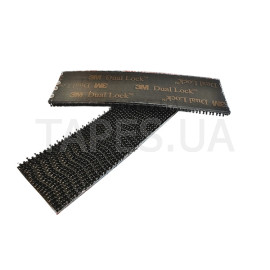 Клейкая застежка 3М Dual Lock  SJ-3550 (Тип 250) с самой высокой прочностью, плотность грибков 39 , черный, 25мм х 5,8мм х 1м, до 1000 циклов